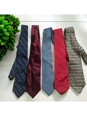 DONNA KARAN Vintage Lot of 5 Men's Neck Ties